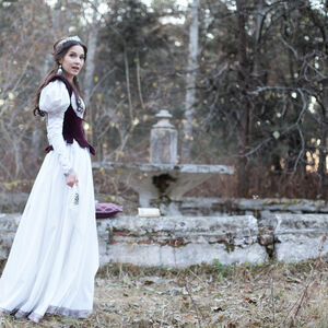Cotton Period Dress and Vest “Found Princess”