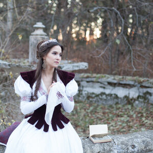 Cotton Period Dress and Vest “Found Princess”