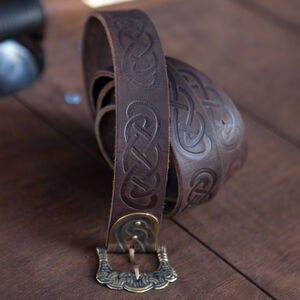 Embossed Leather Viking Belt