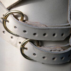 EXCLUSIVE WHITE MEDIEVAL LEATHER BOOTS