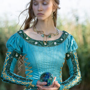 Medieval Fantasy Elven Princess Dress "Water Flowers"