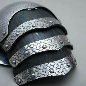 Snake motiffs on stainless and leather fantasy armor