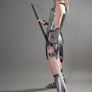 Lady-warrior armor side view