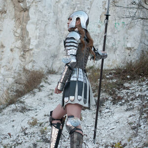 Lady-warrior fantasy armour back plate and war skirt 