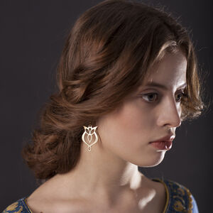 Medieval Brass Earrings “Trefoil”