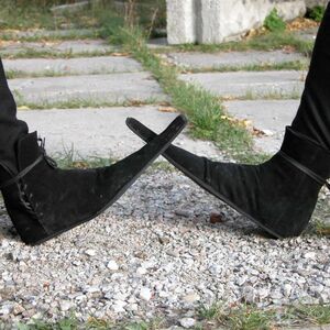 GOTHIC SHOES SUEDE LONG TOE