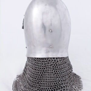 14 ga medieval grand bascinet helmet