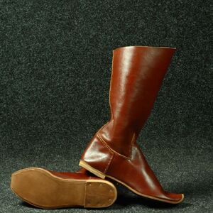 Classic medieval handmade leather boots