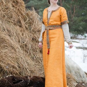Medieval dark-ages travel dress and underdress