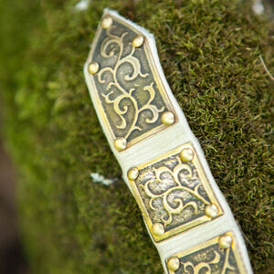 Leather "Elven" Belt with Brass Accents