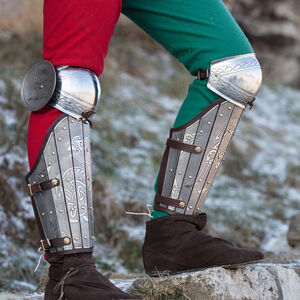 Medieval Splint Greaves with Knees