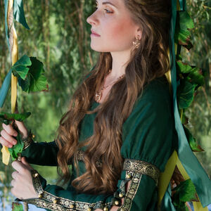 Medieval Fantasy Dress And Overcoat Set "Forest Princess"