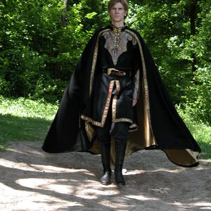Medieval fantasy cloak with satin lining "Elven Prince"