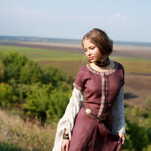 Medieval linen dress gown "Archeress"