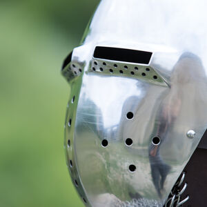 Medieval Knight Helmet Visored Bascinet 