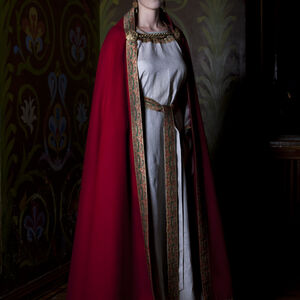 Medieval Fairy Tale Natural Linen tunic and wool cloak set