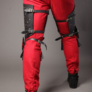 Back straps SCA armour leg armor