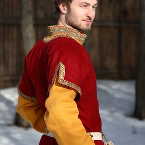 Prince of Denmark medieval tunic and overcoat dark-ages costume set