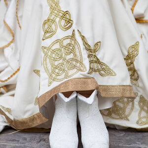 White Wedding Medieval Dress "The Accolade"