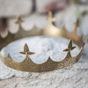 Medieval Nobility Brass Crown