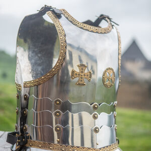 Polish Hussar articulated stainless steel cuirass with brass accents