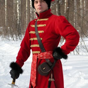 Traditional russian "Strelets" coat - for sale. Available in: black