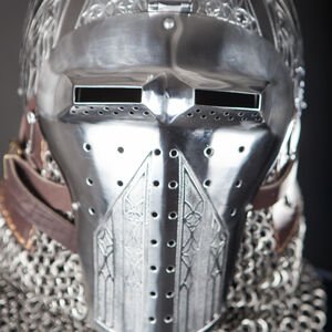 Medieval Knight Italian Long Face Bascinet Helm 