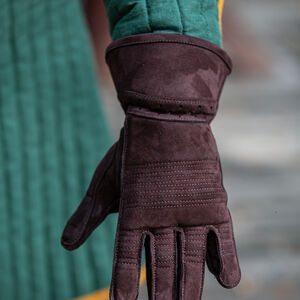 Padded leather HEMA fencing gloves "Heritage" with short cuff