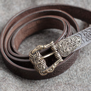 Leather Viking Belt “Ingrid" with brass clasp