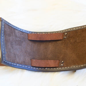 Leather Bracers with Stitched Border