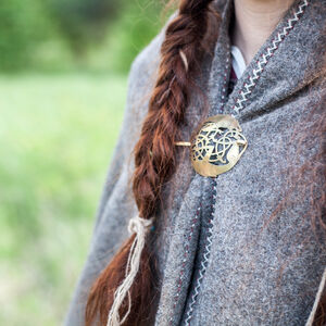 Viking Cloak "Eydis the Shieldmaiden" with Viking Brass Brooch Clasp "Eydis"
