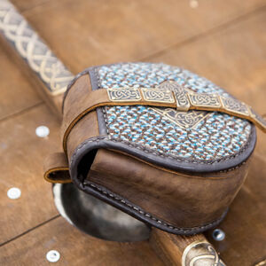 Viking Leather Textile Bag "Shieldmaiden"