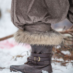 Warm Vikikng Brown Leather Winter Boots