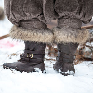 Leather Viking Winter Boots | Yule edition