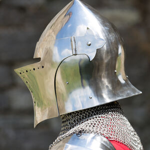 Knight Armor Helmet Visored Barbuta