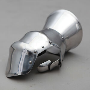 Gauntlets are made of 16 ga (1.5 mm) cold-rolled mild steel