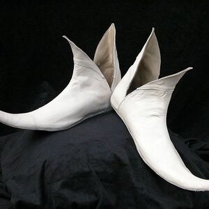 WHITE GOTHIC SHOES  LEATHER