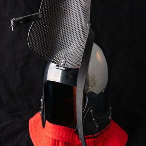 Perforated visor's upright position at the WMA helmet by ArmStreet