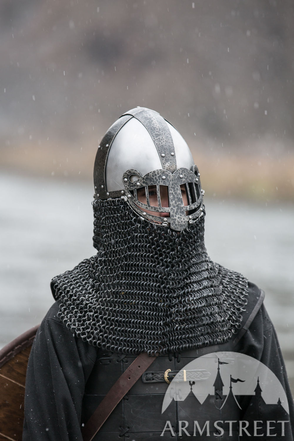 Viking Helmet with SCA-legal face protection