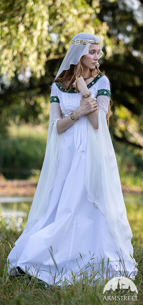 Elven Dress for Fantasy Proncess Wedding and LARP