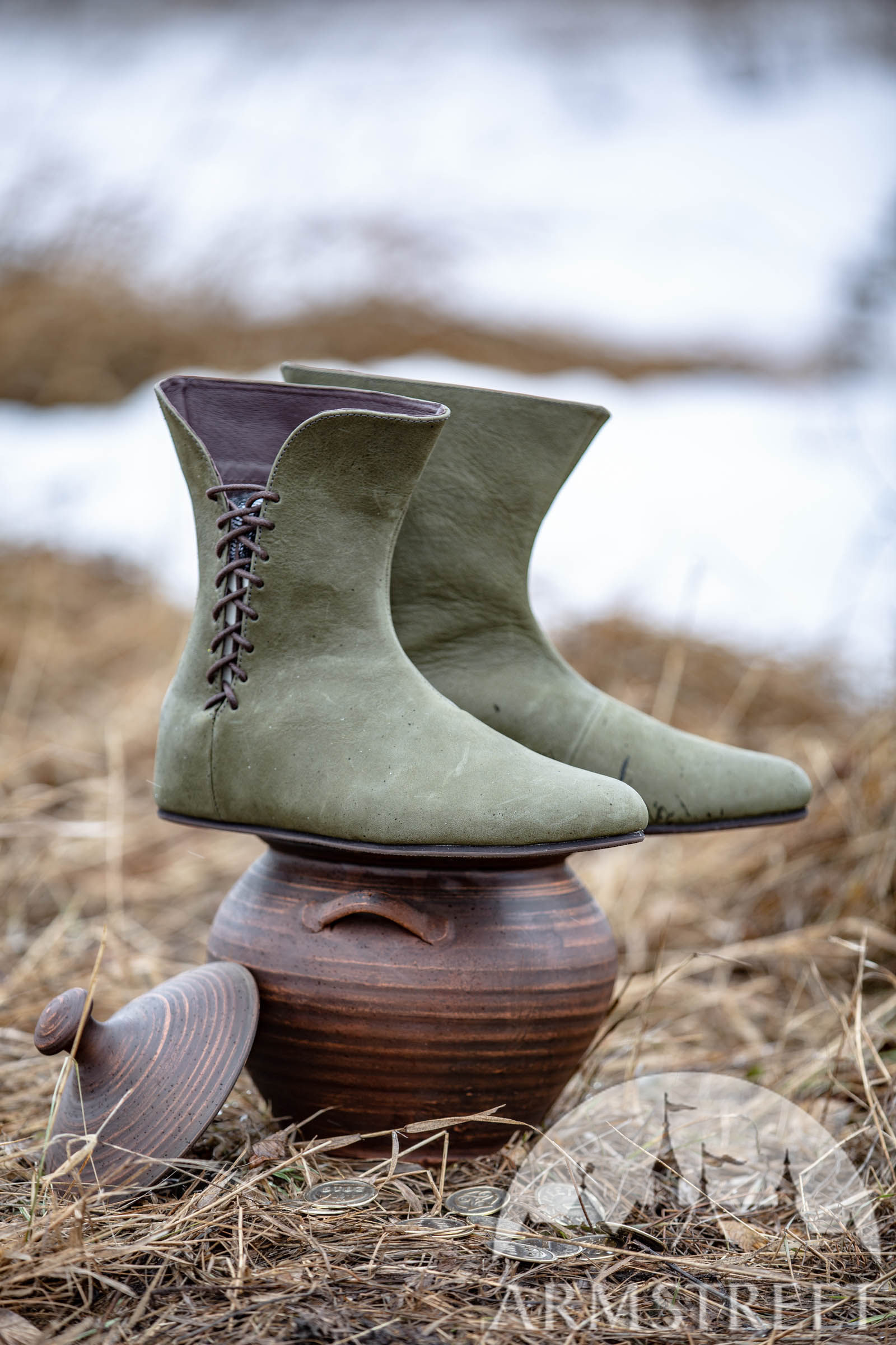 Celtic Inspired Leather Boots 
