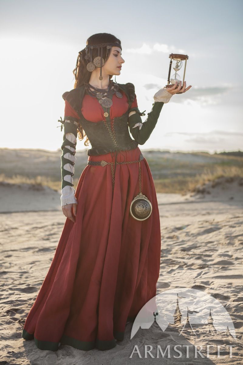 Fantasy medieval dress, corset and chemise The Alchemist's