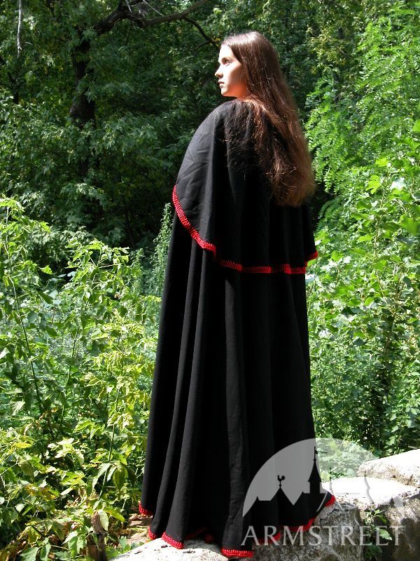 Hand stitched medieval natural wool cloak for sale  