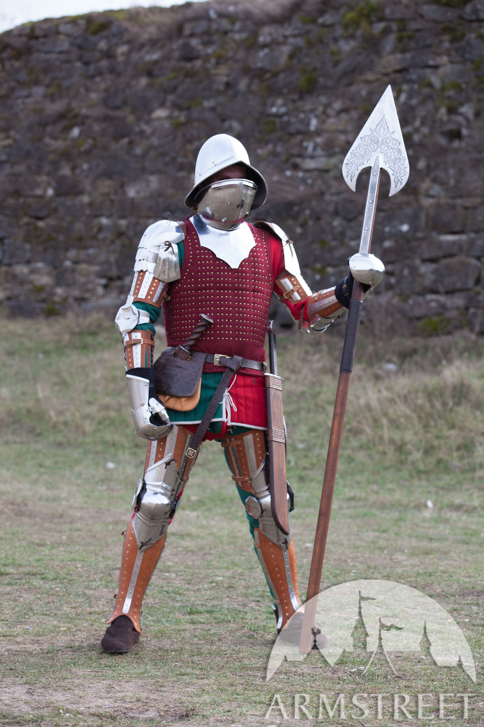 Medieval Arm guard & Leg guard bracers graves set reenactment armor 