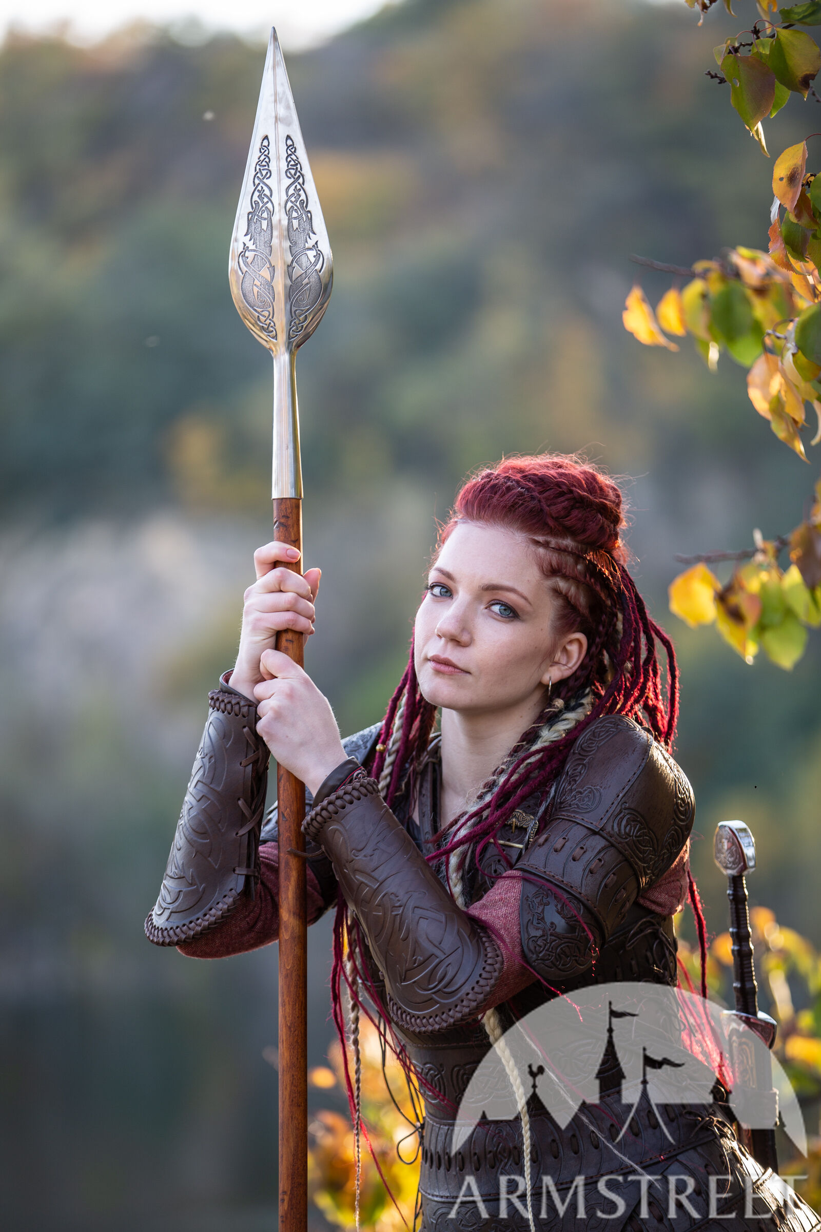 Viking's Leather Armour "Shieldmaiden". Available in: brown leather ...
