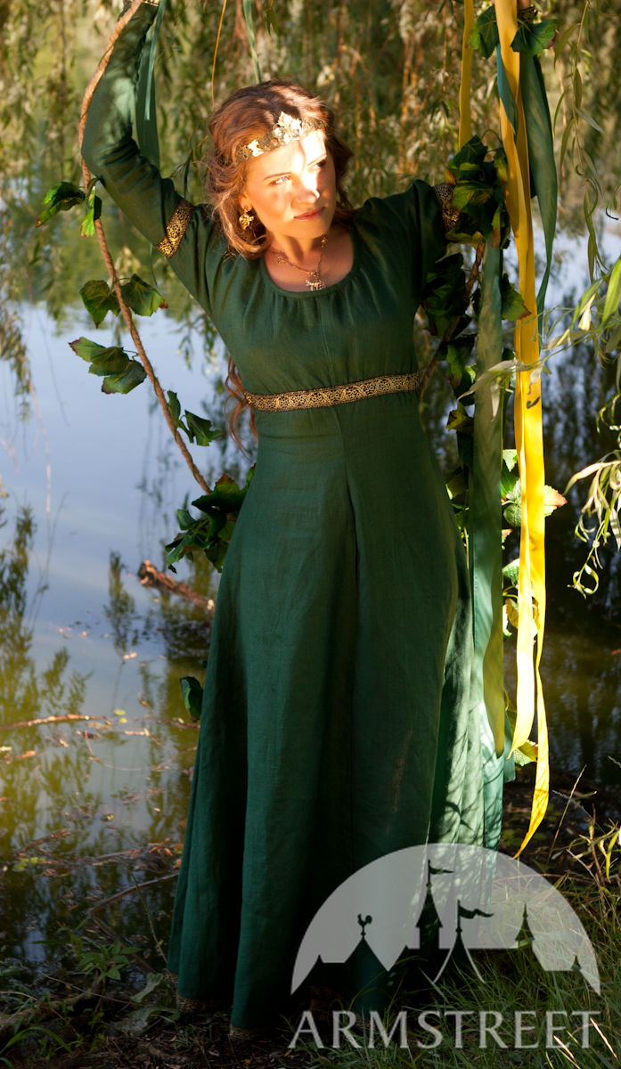 This is an elegant natural flax linen dress Actually 