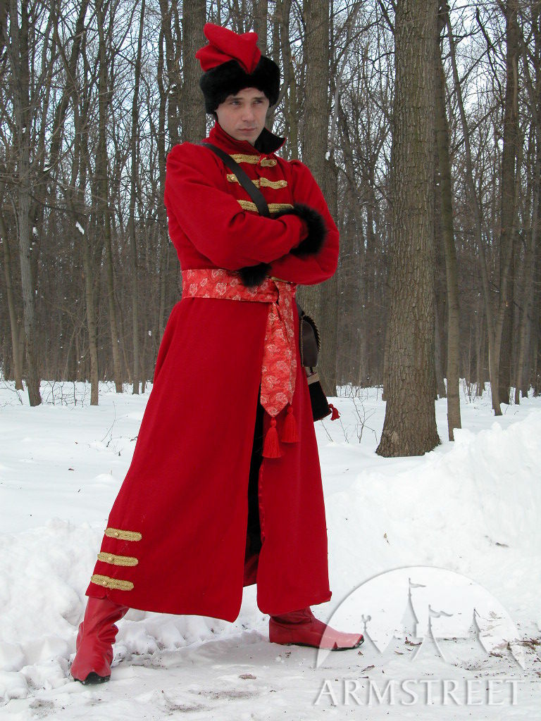Traditional russian "Strelets" coat - for sale. Available in: black