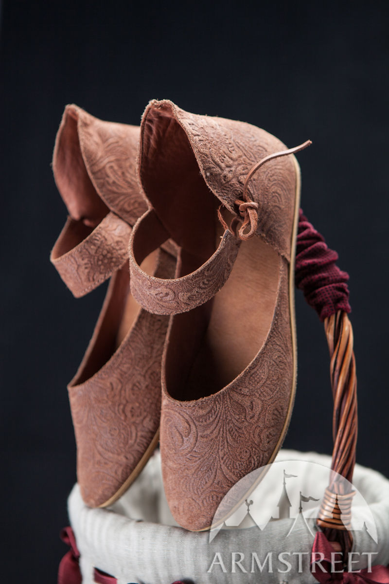 Medieval Lightweight Embossed Leather Shoes