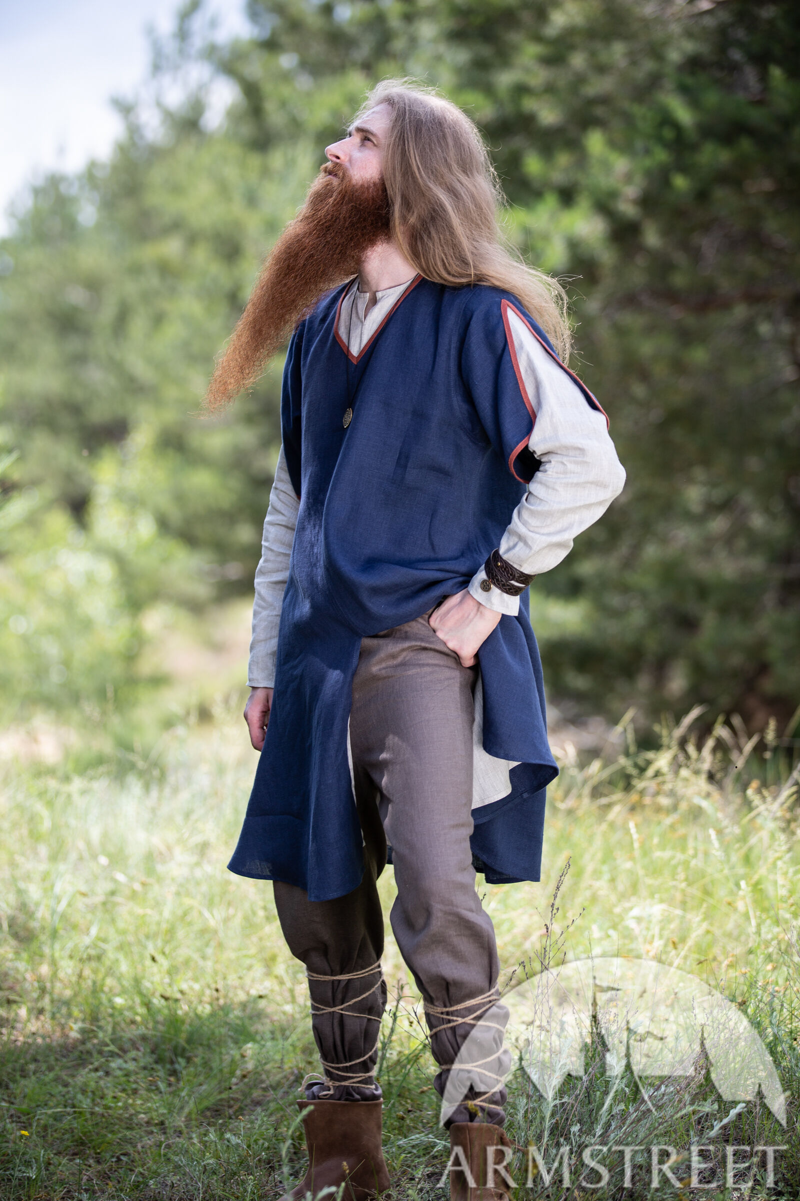“Ulf the Watcher” set: undertunic and short-sleeved overtunic with accents