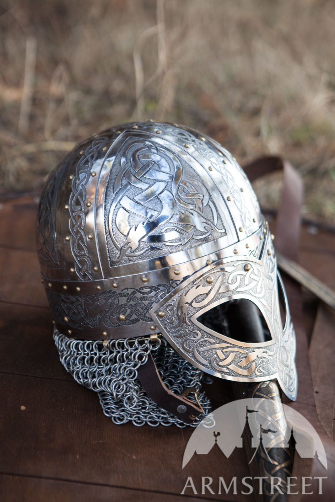 Exclusive Viking&#39;s Valsgaarde Stainless Steel Helm. Available in: stainless steel 16 ga 1.5 mm ...